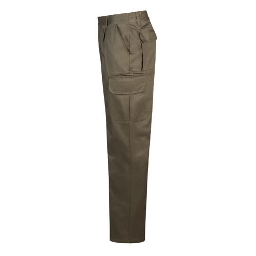 VL MABON. Calças em sarja (200g/m²) multibolsos,em algodão (35%) e poliéster (65%)