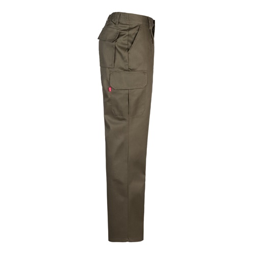 VL MABON. Calças em sarja (200g/m²) multibolsos,em algodão (35%) e poliéster (65%)