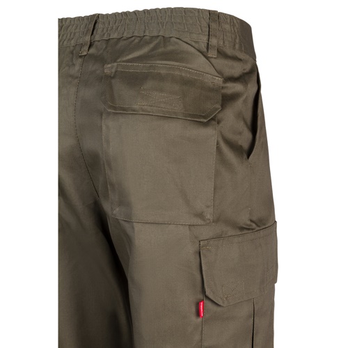 VL MABON. Calças em sarja (200g/m²) multibolsos,em algodão (35%) e poliéster (65%)