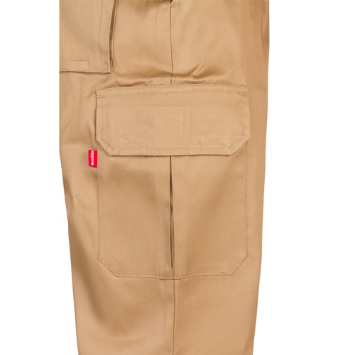 VL MABON. Calças em sarja (200g/m²) multibolsos,em algodão (35%) e poliéster (65%)