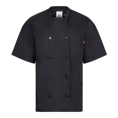 VL DURGA. Jaleca de cozinha de popelina (110g/m²) de manga curta, em algodão (35%) e poliéster (65%)