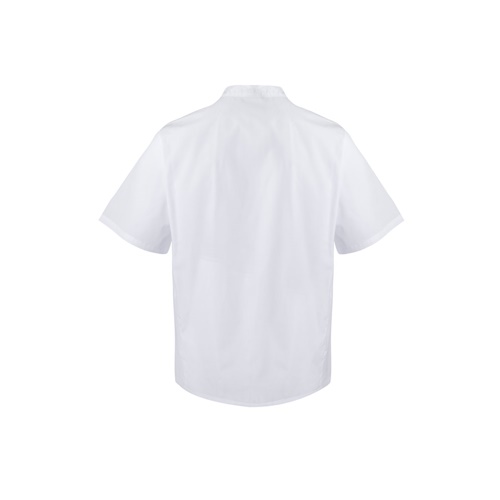 VL DURGA. Jaleca de cozinha de popelina (110g/m²) de manga curta, em algodão (35%) e poliéster (65%)