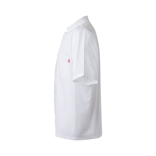 VL DURGA. Jaleca de cozinha de popelina (110g/m²) de manga curta, em algodão (35%) e poliéster (65%)