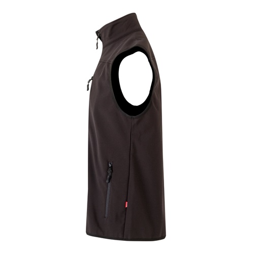 VL VARUNA. Colete soft shell (280g/m²), com forro polar, em poliéster (94%) e elastano (6%)
