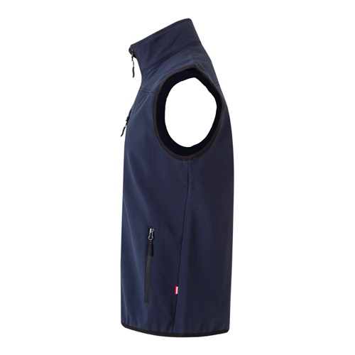 VL VARUNA. Colete soft shell (280g/m²), com forro polar, em poliéster (94%) e elastano (6%)