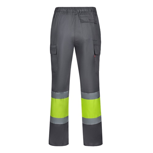 VL ARTEMIS. Calças bicolor, em sarja (190g/m²), em algodão (20%) e poliéster (80%)