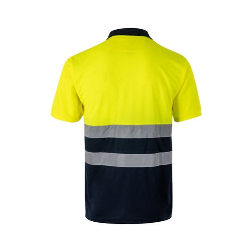 VL FORTUNA. Polo bird-eye (140g/m²) de manga curta, em poliéster (100%)