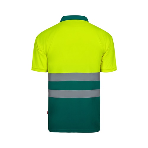 VL FORTUNA. Polo bird-eye (140g/m²) de manga curta, em poliéster (100%)
