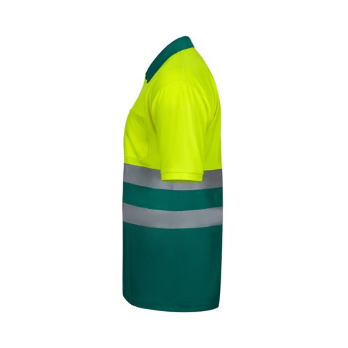 VL FORTUNA. Polo bird-eye (140g/m²) de manga curta, em poliéster (100%)