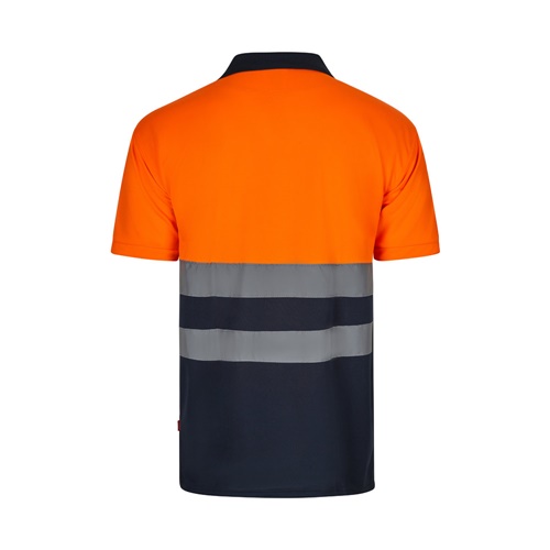 VL FORTUNA. Polo bird-eye (140g/m²) de manga curta, em poliéster (100%)