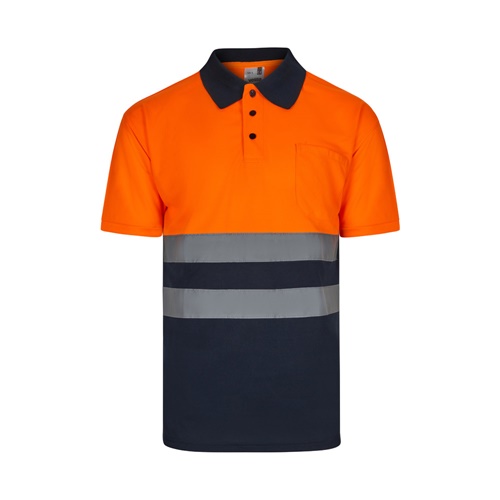 VL FORTUNA. Polo bird-eye (140g/m²) de manga curta, em poliéster (100%)