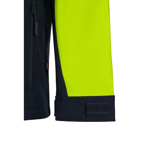 VL HESTIA. Casaco bicolor soft shell (280g/m²), em poliéster (96%) e elastano (4%)
