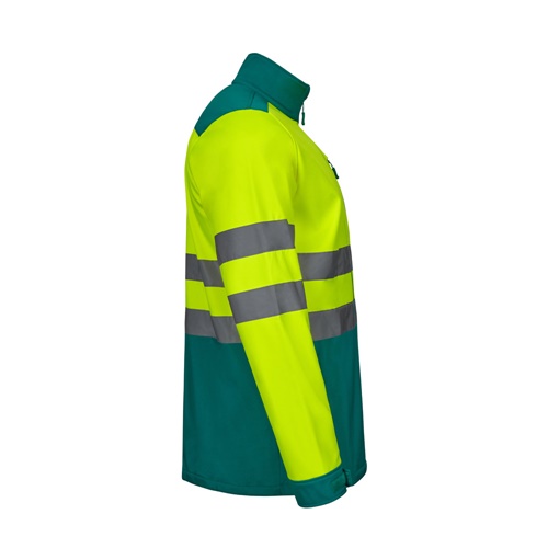 VL HESTIA. Casaco bicolor soft shell (280g/m²), em poliéster (96%) e elastano (4%)