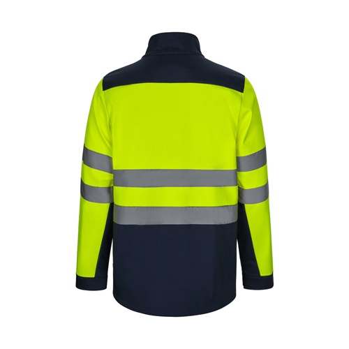 VL HESTIA LARGE. Casaco soft shell (280g/m²) bicolor, com forro polar e membrana de TPU, em poliéster (96%) e elastano (4%)