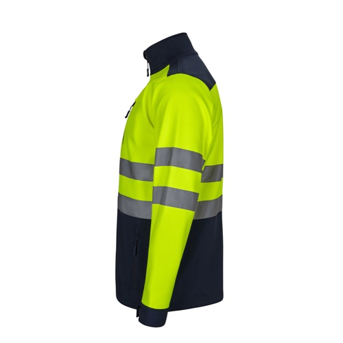VL HESTIA LARGE. Casaco soft shell (280g/m²) bicolor, com forro polar e membrana de TPU, em poliéster (96%) e elastano (4%)