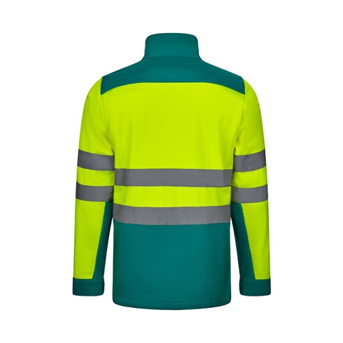 VL HESTIA LARGE. Casaco soft shell (280g/m²) bicolor, com forro polar e membrana de TPU, em poliéster (96%) e elastano (4%)