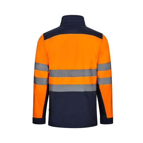 VL HESTIA LARGE. Casaco soft shell (280g/m²) bicolor, com forro polar e membrana de TPU, em poliéster (96%) e elastano (4%)