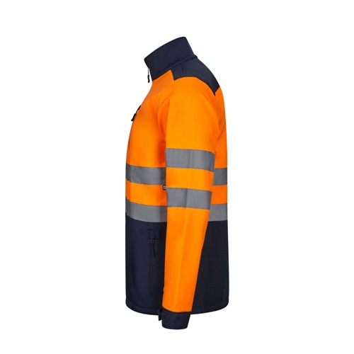 VL HESTIA LARGE. Casaco soft shell (280g/m²) bicolor, com forro polar e membrana de TPU, em poliéster (96%) e elastano (4%)