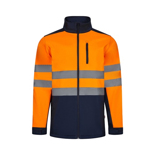 VL HESTIA LARGE. Casaco soft shell (280g/m²) bicolor, com forro polar e membrana de TPU, em poliéster (96%) e elastano (4%)