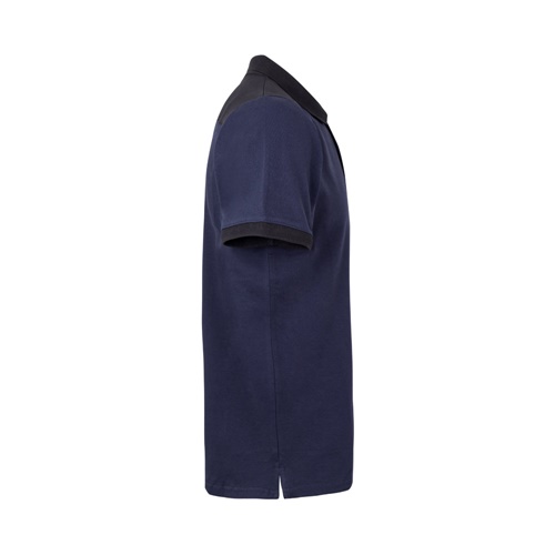 VL VELES. Polo piqué stretch bicolor (200g/m²) de manga curta, em poliéster (96%) e elastano (4%)