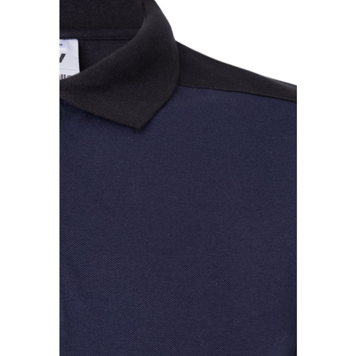 VL VELES. Polo piqué stretch bicolor (200g/m²) de manga curta, em poliéster (96%) e elastano (4%)