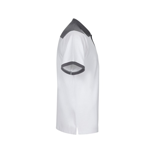 VL VELES. Polo piqué stretch bicolor (200g/m²) de manga curta, em poliéster (96%) e elastano (4%)