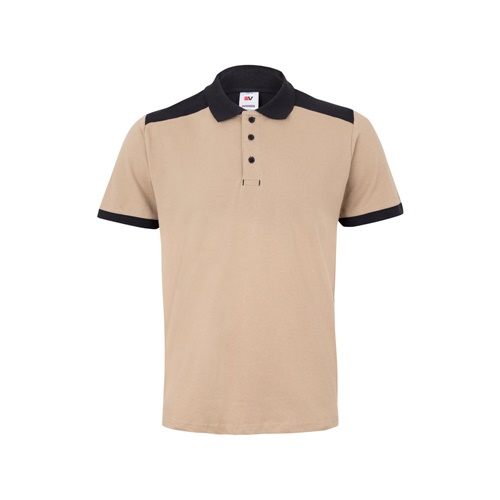 VL VELES. Polo piqué stretch bicolor (200g/m²) de manga curta, em poliéster (96%) e elastano (4%)