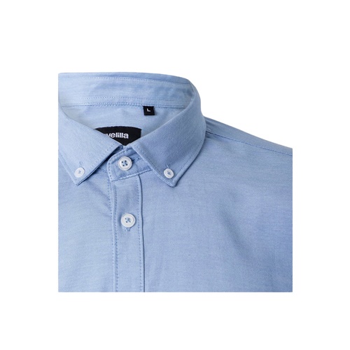 VL PRITHVI MAN. Camisa Oxford (180 g/m²) para homem em algodão (50%), poliéster (45%) e elastano (5%)