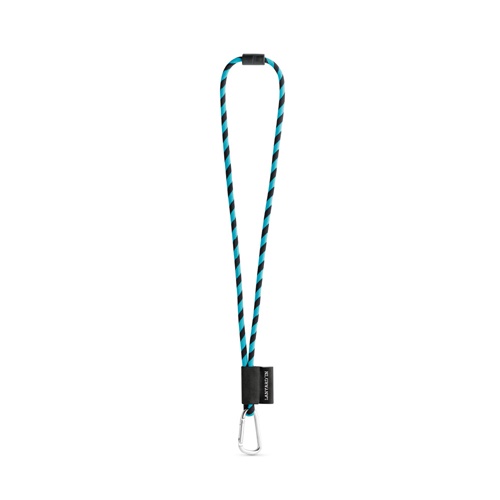 75089. SET Lanyard TUBE Long (Ø 7 mm) com Mosquetão D-shape 55 mm e Fecho de segurança Ø 7 mm