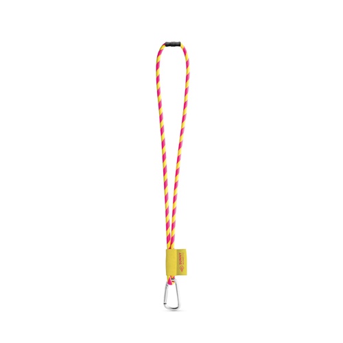 75089. SET Lanyard TUBE Long (Ø 7 mm) com Mosquetão D-shape 55 mm e Fecho de segurança Ø 7 mm