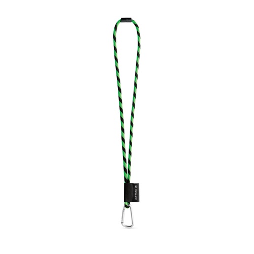 75089. SET Lanyard TUBE Long (Ø 7 mm) com Mosquetão D-shape 55 mm e Fecho de segurança Ø 7 mm