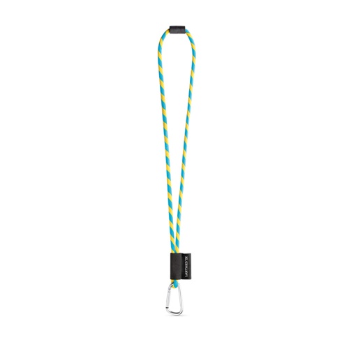 75089. SET Lanyard TUBE Long (Ø 7 mm) com Mosquetão D-shape 55 mm e Fecho de segurança Ø 7 mm