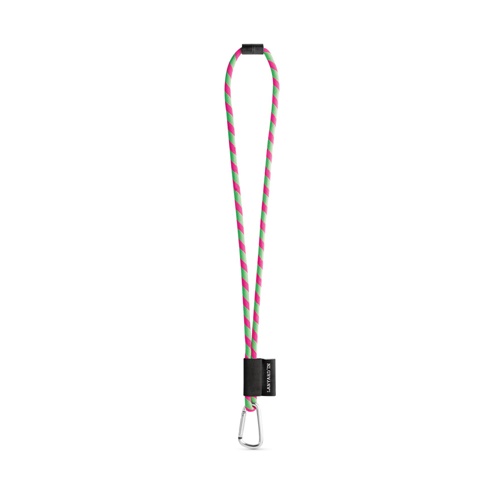 SET Lanyard TUBE Long (Ø 7 mm) com Mosquetão D-Shape 55 mm e Fecho de segurança Ø 7 mm