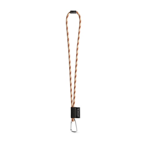 SET Lanyard TUBE Long (Ø 7 mm) com Mosquetão D-Shape 55 mm e Fecho de segurança Ø 7 mm