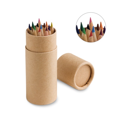 CYLINDER. Caixa com 12 lápis de cor