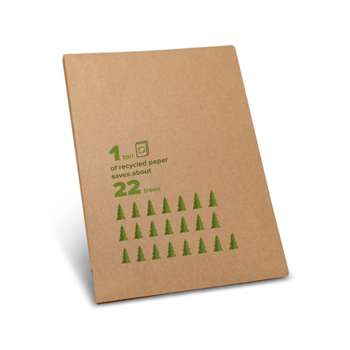 POE. Pasta porta-documentos A4 em papel 100% reciclado (450 g/m²)