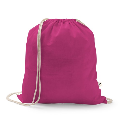 ISTANBUL. Saco tipo mochila em algodão reciclado (70%) e poliéster (30% rPET) (150 g/m²)
