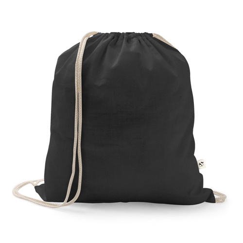 ISTANBUL. Saco tipo mochila em algodão reciclado (70%) e poliéster (30% rPET) (150 g/m²)