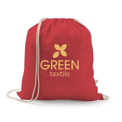 ISTANBUL. Saco tipo mochila em algodão reciclado (70%) e poliéster (30% rPET) (150 g/m²)
