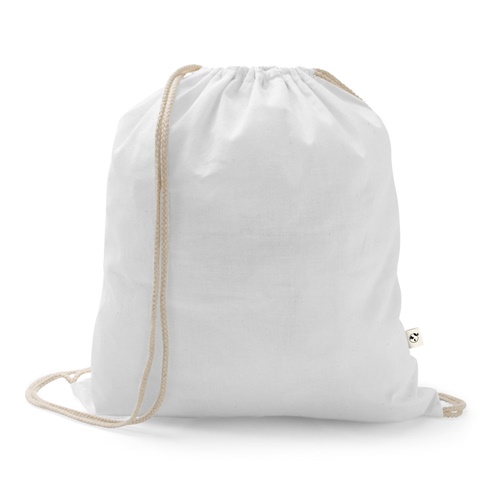 ISTANBUL. Saco tipo mochila em algodão reciclado (70%) e poliéster (30% rPET) (150 g/m²)