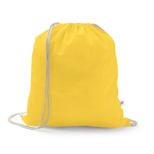 ISTANBUL. Saco tipo mochila em algodão reciclado (70%) e poliéster (30% rPET) (150 g/m²)