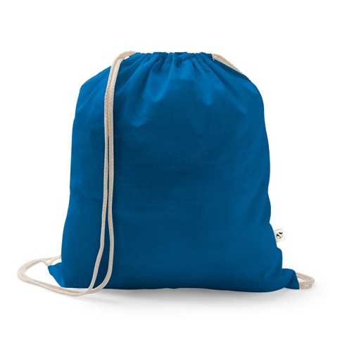 ISTANBUL. Saco tipo mochila em algodão reciclado (70%) e poliéster (30% rPET) (150 g/m²)