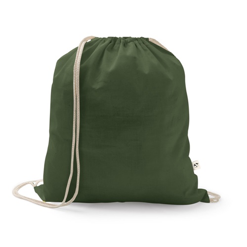 ISTANBUL. Saco tipo mochila em algodão reciclado (70%) e poliéster (30% rPET) (150 g/m²)