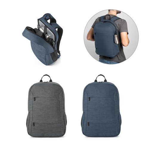 BUSINESS. Mochila para computador portátil em poliéster reciclado 300D