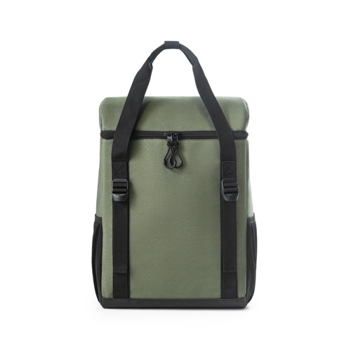 ROMA L. Mochila térmica almofadada em poliéster reciclado 600D ripstop 16 L