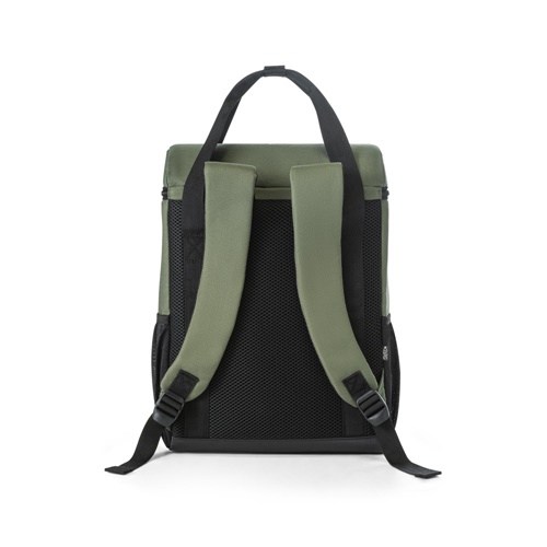 ROMA L. Mochila térmica almofadada em poliéster reciclado 600D ripstop 16 L