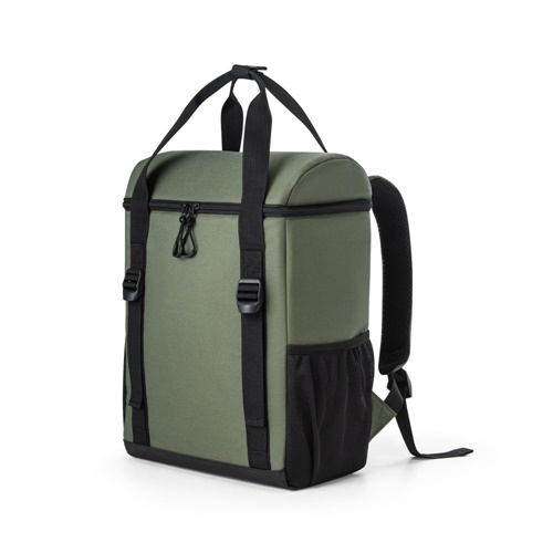 ROMA L. Mochila térmica almofadada em poliéster reciclado 600D ripstop 16 L