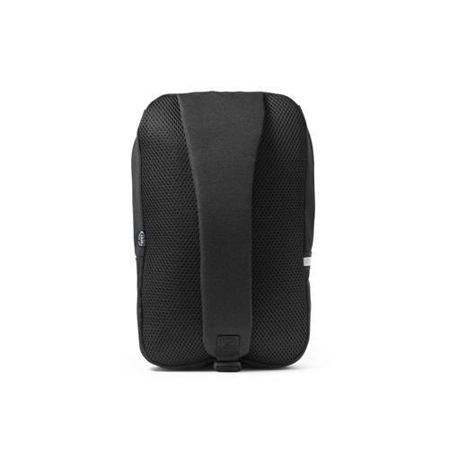 DELFOS. Mochila a tiracolo em poliéster reciclado 300D e poliéster reciclado 600D, com forro em poliéster reciclado 210D