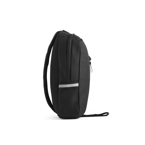 DELFOS. Mochila a tiracolo em poliéster reciclado 300D e poliéster reciclado 600D, com forro em poliéster reciclado 210D