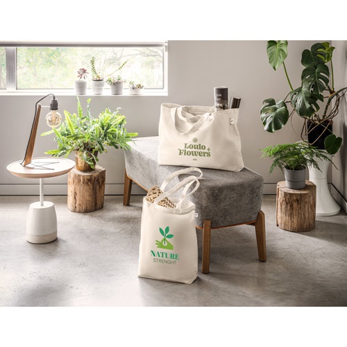 GIRONA. Saco em algodão (50%), algodão reciclado (30%) e poliéster (20% rPET) (220 g/m²)
